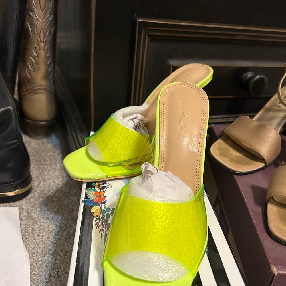 Lime Green Women's Mules by Unknown Brand